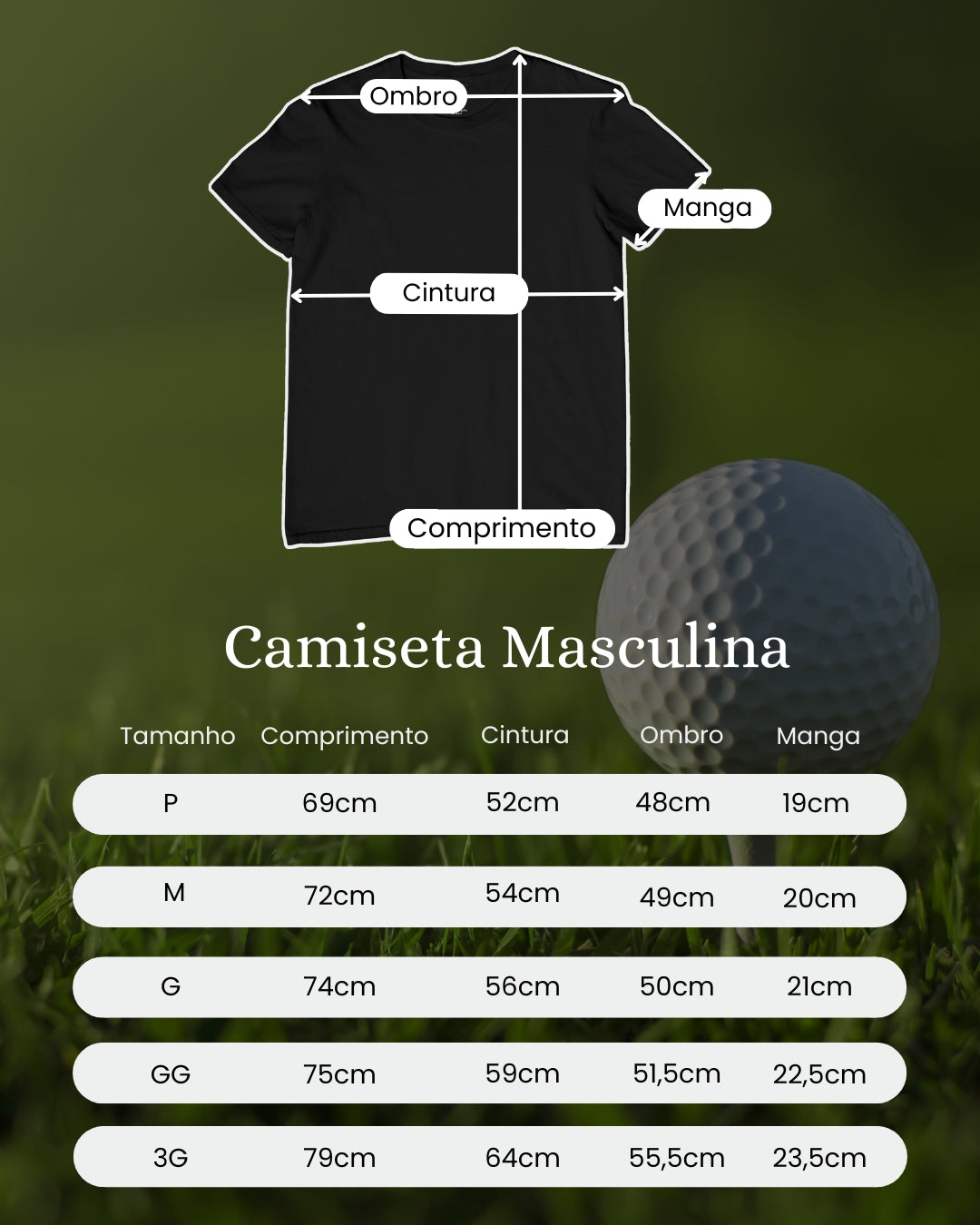 Camiseta Golfe Lunar